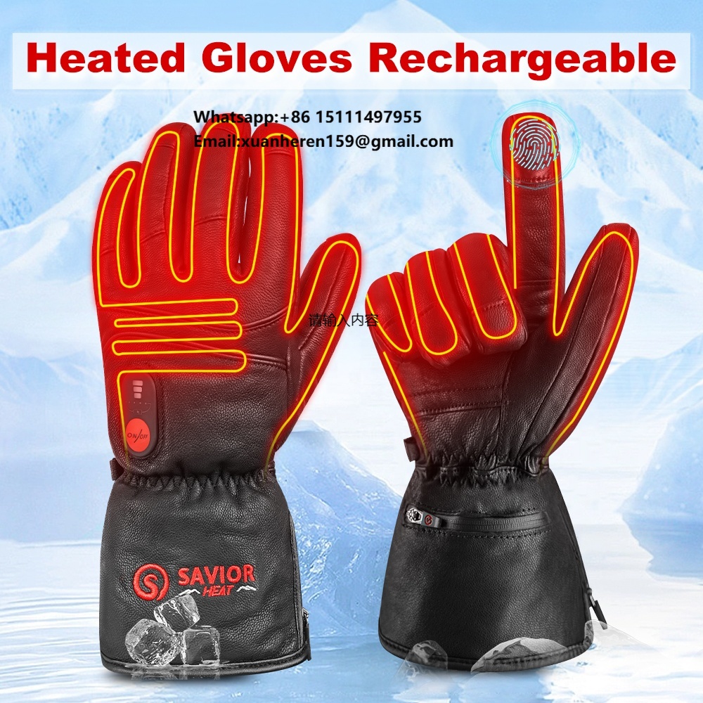 Hand Warmer Electric - Verwarmde leren handschoenen Heren Dames Winter