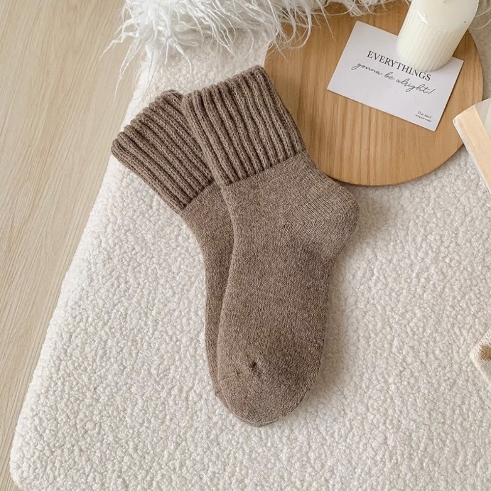 Thermal Sock Wool - Creatieve effen kleur verdikte wollen sokken