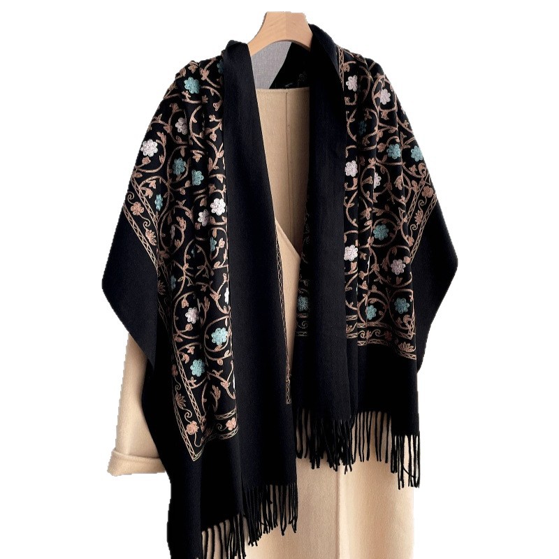 Cashmere Pashmina Wrap - 2023 Nieuwe Borduren Kasjmier Sjaal Vrouwen