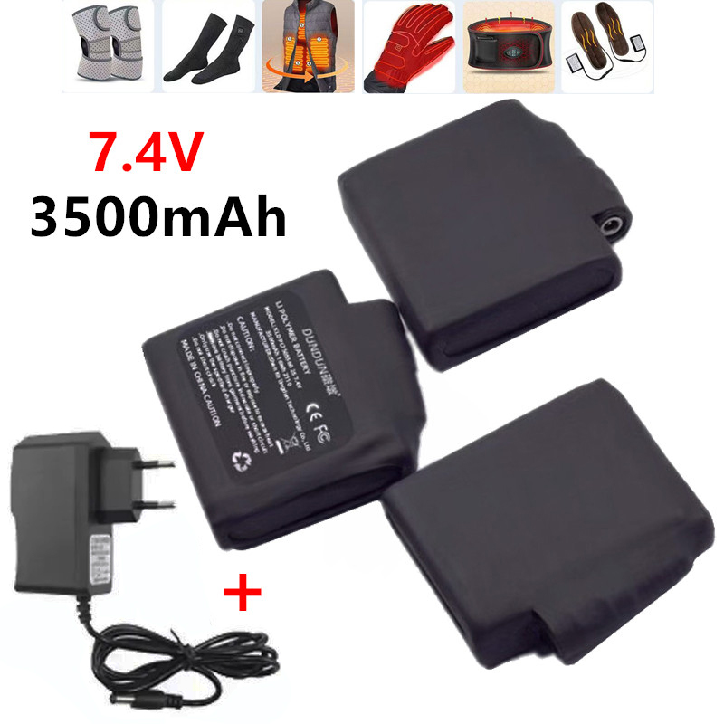 Heated Vest Battery - Verwarmde handschoenen Batterij 7,4 V 3500