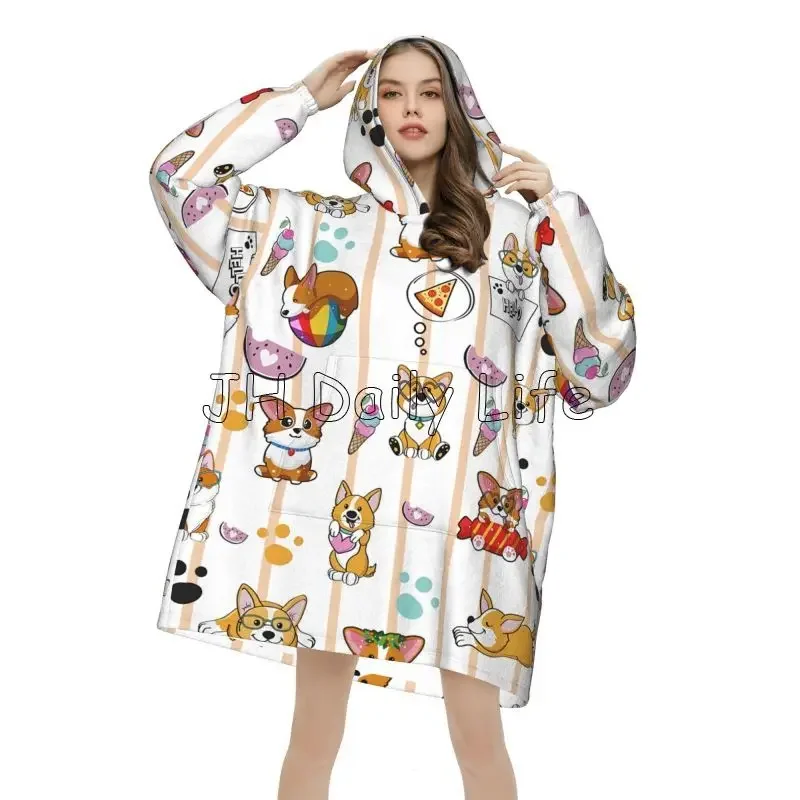 Leuke Corgi Dog Wearable Hoodi - Sherpa Hoodie Fleece recensie en prijs
