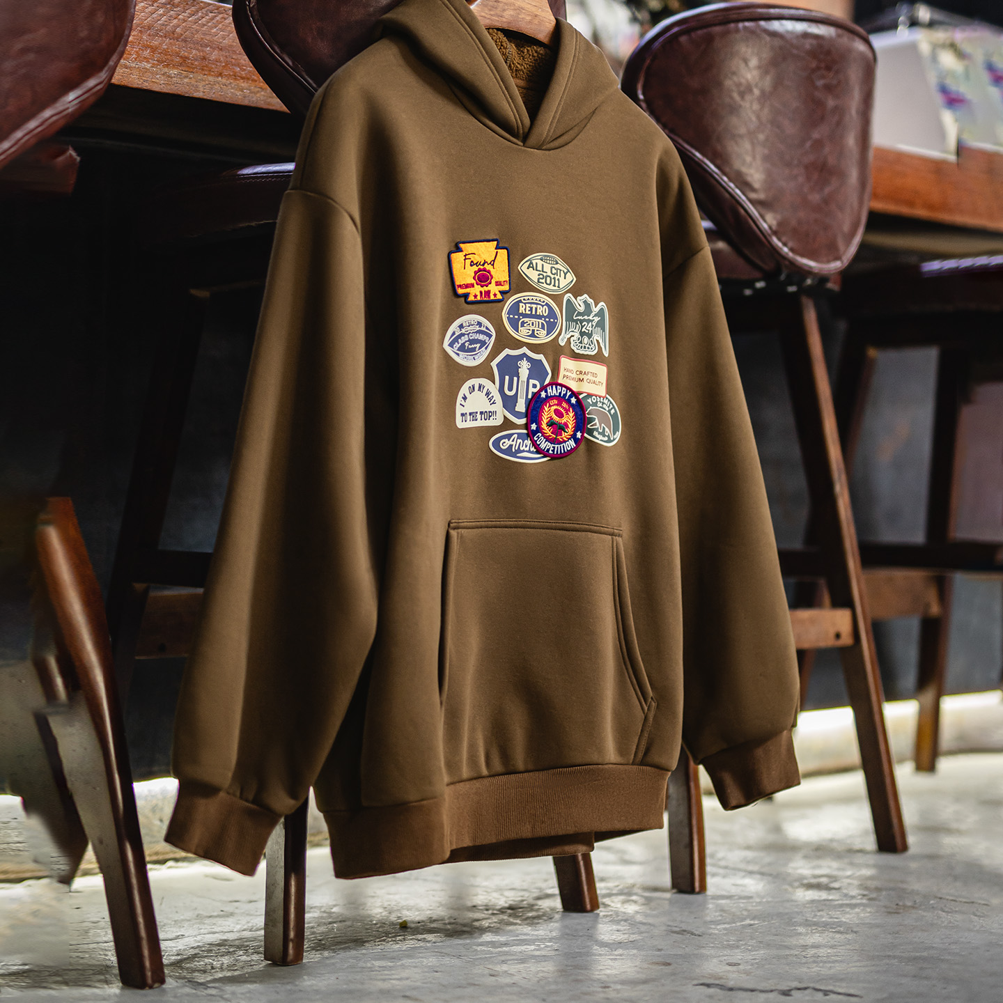Maden Vintage heren geborduurd - Sherpa Hoodie Fleece recensie en prijs