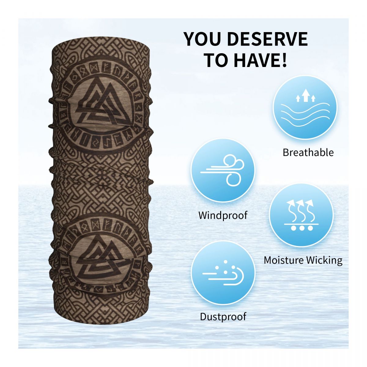 Valknut Symbool En Runen Op Ho - Neck Gaiter Fleece recensie en prijs