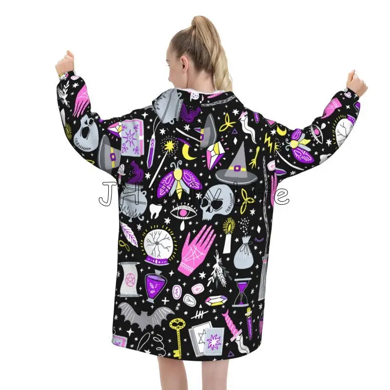 Magic Witchy Goth Oversized De - Sherpa Hoodie Fleece recensie en prijs