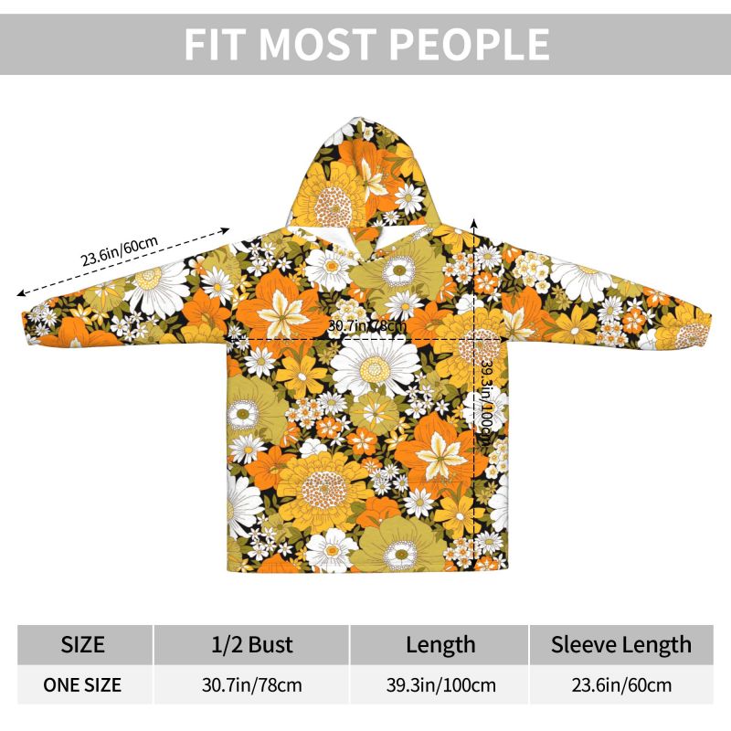 Hippie bloem bloemen retro dek - Sherpa Hoodie Fleece recensie en prijs