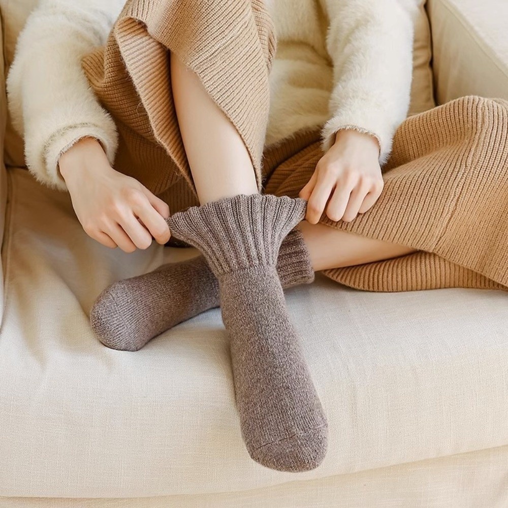 Creatieve effen kleur verdikte - Thermal Sock Wool recensie en prijs