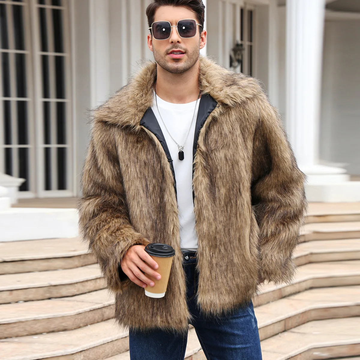 Mannen Faux Vossenbont Jas Jas - Down Jacket Packable recensie en prijs